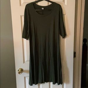 Old Navy XXL Ribbed Green Swing Dress